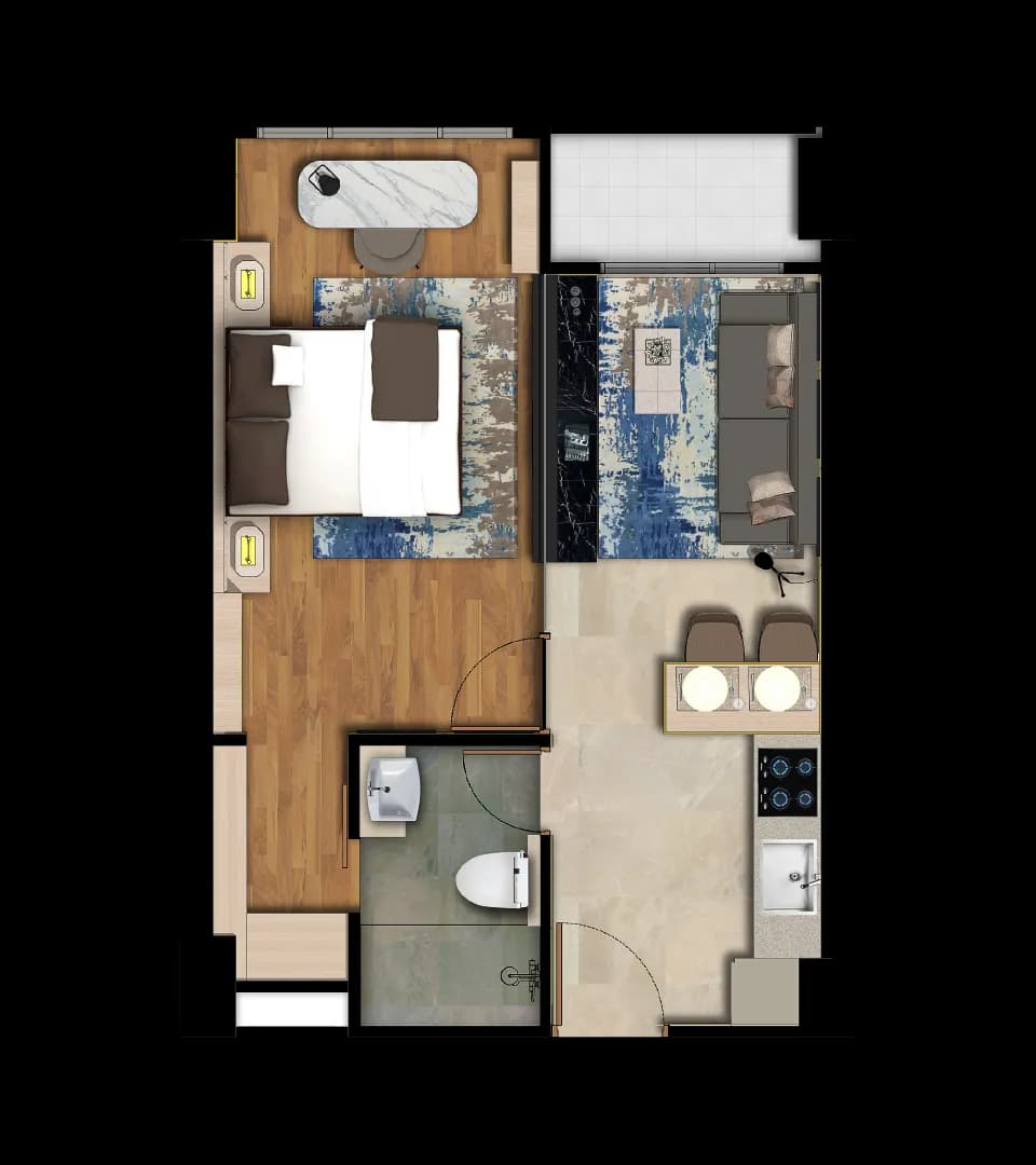 Reiz 1 BR Floorplan